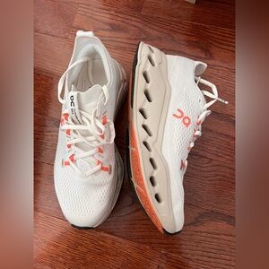 White and Orange On Running Shoes